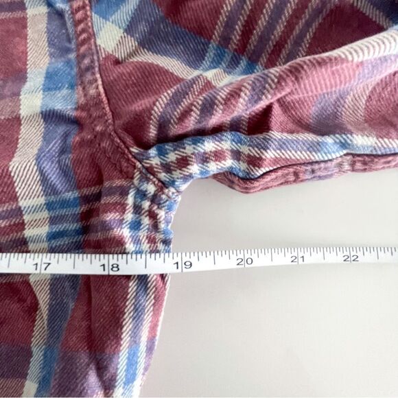 Quiksilver Modern Shirt Plaid  Red Blue Button Up Men's M - Picture 7 of 10